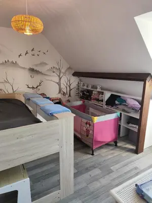 Un ou plusieurs lits dans un hébergement de l'établissement Piscine chaufée à proximité de Blois et du zoo de Beauval