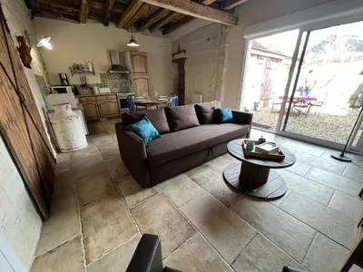 Coin salon dans l'établissement L'Étable Endormie, Beauval & Châteaux de la Loire