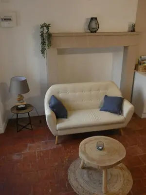 Coin salon dans l'établissement Gîte Val de Loire 