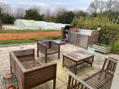 Jardin de l'établissement Au repos du Lezard