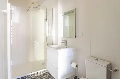 Salle de bains dans l'établissement Le St Barth : Appartement T1 bis