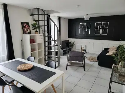 Coin salon dans l'établissement Maison aux portes de Tours