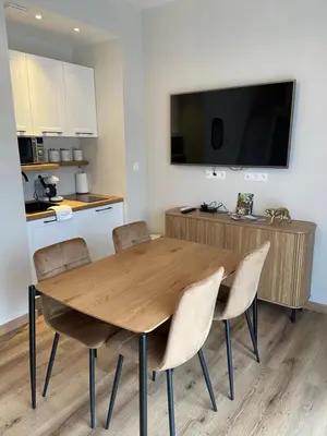 Cuisine ou kitchenette dans l'établissement L’évasion