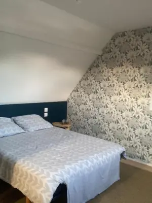 Un ou plusieurs lits dans un hébergement de l'établissement Le Nid - Maison accueillante avec accès donnant sur le Cher
