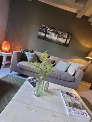 Coin salon dans l'établissement La maison aux iris