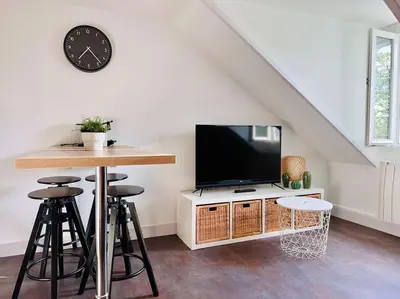 Télévision ou salle de divertissement dans l'établissement Lakanal 9 - Appart Prébendes Tours