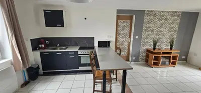 Cuisine ou kitchenette dans l'établissement Le haras de gus et lulu