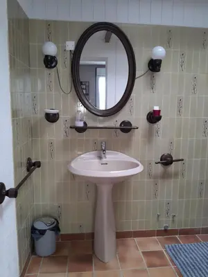 Salle de bains dans l'établissement Gîte au cœur des châteaux de la loire