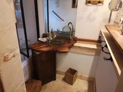 Cuisine ou kitchenette dans l'établissement Le PITROU entre Beauval et Chenonceau