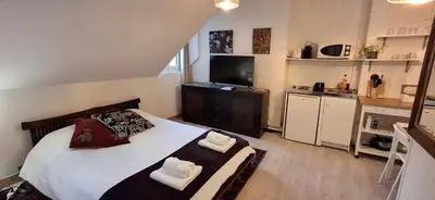 Cuisine ou kitchenette dans l'établissement appartement chez Eric 7