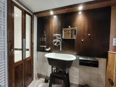 Cuisine ou kitchenette dans l'établissement La Belle Étoile