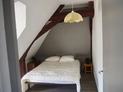 Un ou plusieurs lits dans un hébergement de l'établissement Maison de campagne proche châteaux, Blois, Loire à vélo