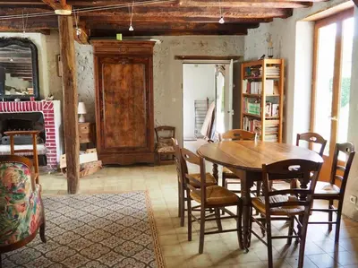 Coin salon dans l'établissement Maison de campagne proche châteaux, Blois, Loire à vélo