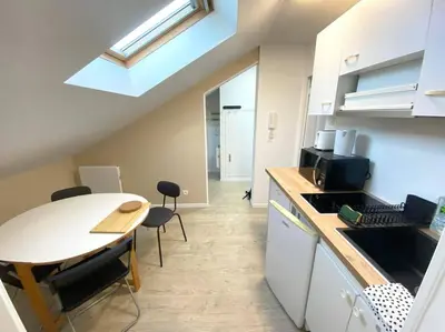 Cuisine ou kitchenette dans l'établissement Le nid citadin - avec place de parking