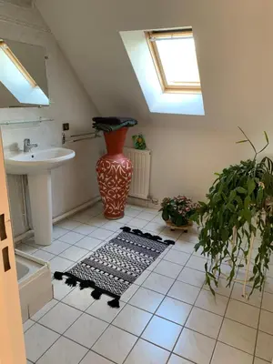 Cuisine ou kitchenette dans l'établissement Chambres à louer