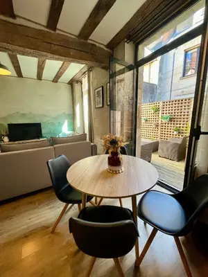 Coin salon dans l'établissement La Porte Chartraine - Appartement avec terrasse au coeur de Blois