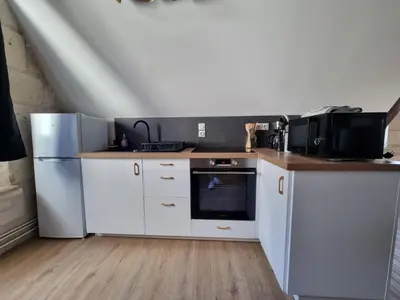 Cuisine ou kitchenette dans l'établissement L'échappée moderne