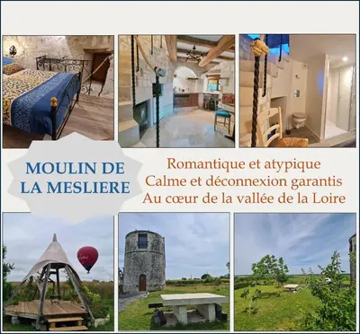 Plan de l'établissement Moulin à vent romantique et atypique en Touraine