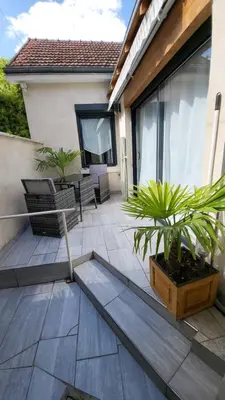 Balcon ou terrasse dans l'établissement Studio cosy climatisé