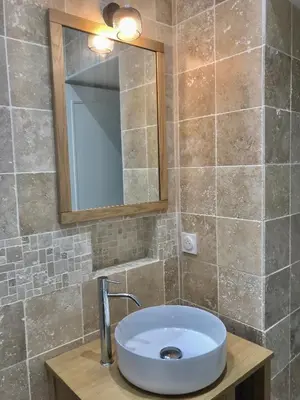 Salle de bains dans l'établissement Gite de nounours à beauval