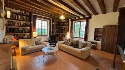 Coin salon dans l'établissement Gîte Hurlevent