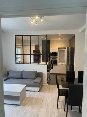 Cuisine ou kitchenette dans l'établissement Appartement proche de Tours
