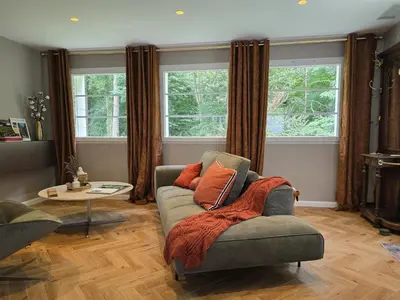 Coin salon dans l'établissement Villa Trianon Gîte 5 étoiles avec spa privé forêt Villandry