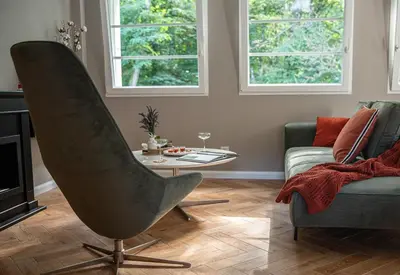 Coin salon dans l'établissement Villa Trianon Gîte 5 étoiles avec spa privé forêt Villandry