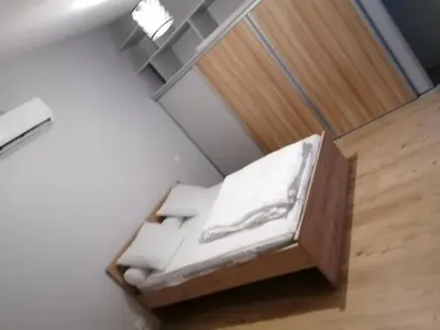 Un ou plusieurs lits dans un hébergement de l'établissement Appartement en plein coeur de Contres