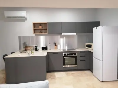 Cuisine ou kitchenette dans l'établissement Appartement en plein coeur de Contres