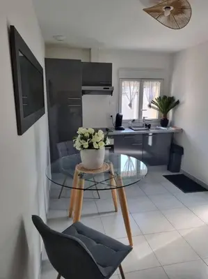 Cuisine ou kitchenette dans l'établissement Maison cosy aux portes de Tours