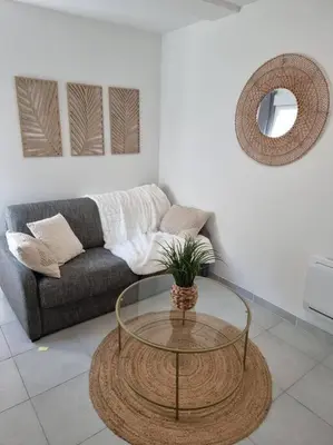 Coin salon dans l'établissement Maison cosy aux portes de Tours