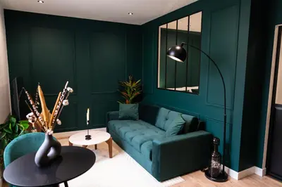 Coin salon dans l'établissement Studio élégant au coeur de Saumur - Tout à pied !