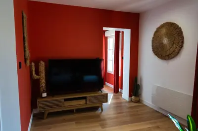 Télévision ou salle de divertissement dans l'établissement La Casa, Suite mexicaine d'exception à Saumur