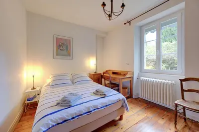Un ou plusieurs lits dans un hébergement de l'établissement Maison de maître Azay Le Rideau - 8 personnes