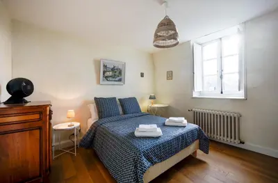 Un ou plusieurs lits dans un hébergement de l'établissement Maison de maître Azay Le Rideau - 8 personnes