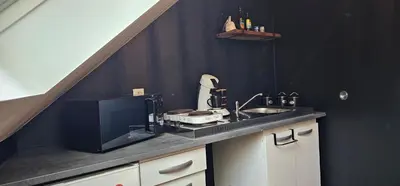 Cuisine ou kitchenette dans l'établissement Le Paille 3 - Studio chic cosy - HyperCentre - WIFI