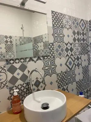 Salle de bains dans l'établissement Le Bohème studio central