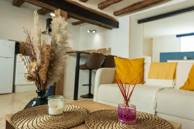 Coin salon dans l'établissement Le 7 BIS Loches