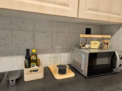 Cuisine ou kitchenette dans l'établissement Gîte Beau-Vallon