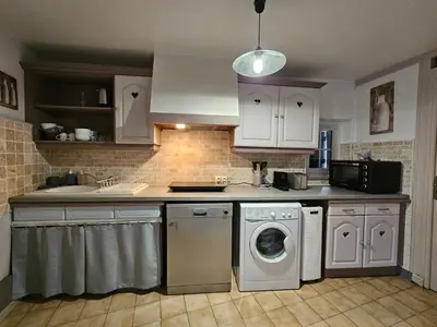 Cuisine ou kitchenette dans l'établissement Regard sur le château