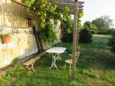 Jardin de l'établissement Closerie 3 étoiles La Poire à Loup, Domaine avec Piscine