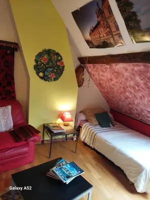 Un ou plusieurs lits dans un hébergement de l'établissement Chambres dans longère particulière