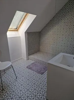 Salle de bains dans l'établissement pavillon en pleine nature