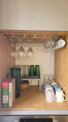 Cuisine ou kitchenette dans l'établissement gîte à la campagne