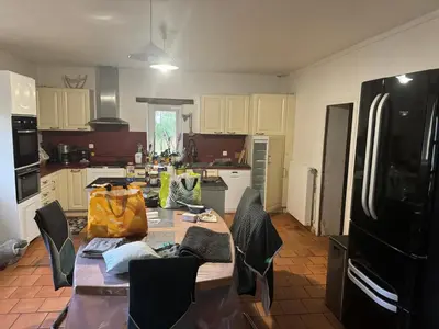 Cuisine ou kitchenette dans l'établissement Gite Les Quatre Alouettes