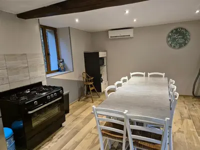 Cuisine ou kitchenette dans l'établissement Les Cottages de Charme