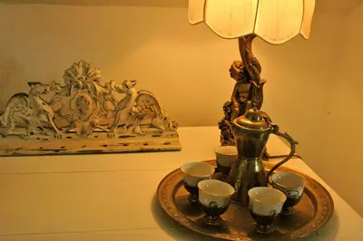 Plateau bouilloire dans l'établissement La Grande Maison