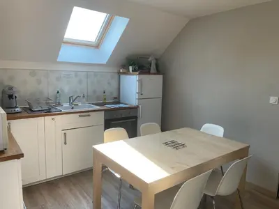 Cuisine ou kitchenette dans l'établissement Studio & Gîte Zen de Beauval- 800 m du Zooparc
