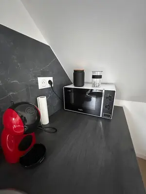 Cuisine ou kitchenette dans l'établissement L'escapade 24h du Mans 4 pers Sauna